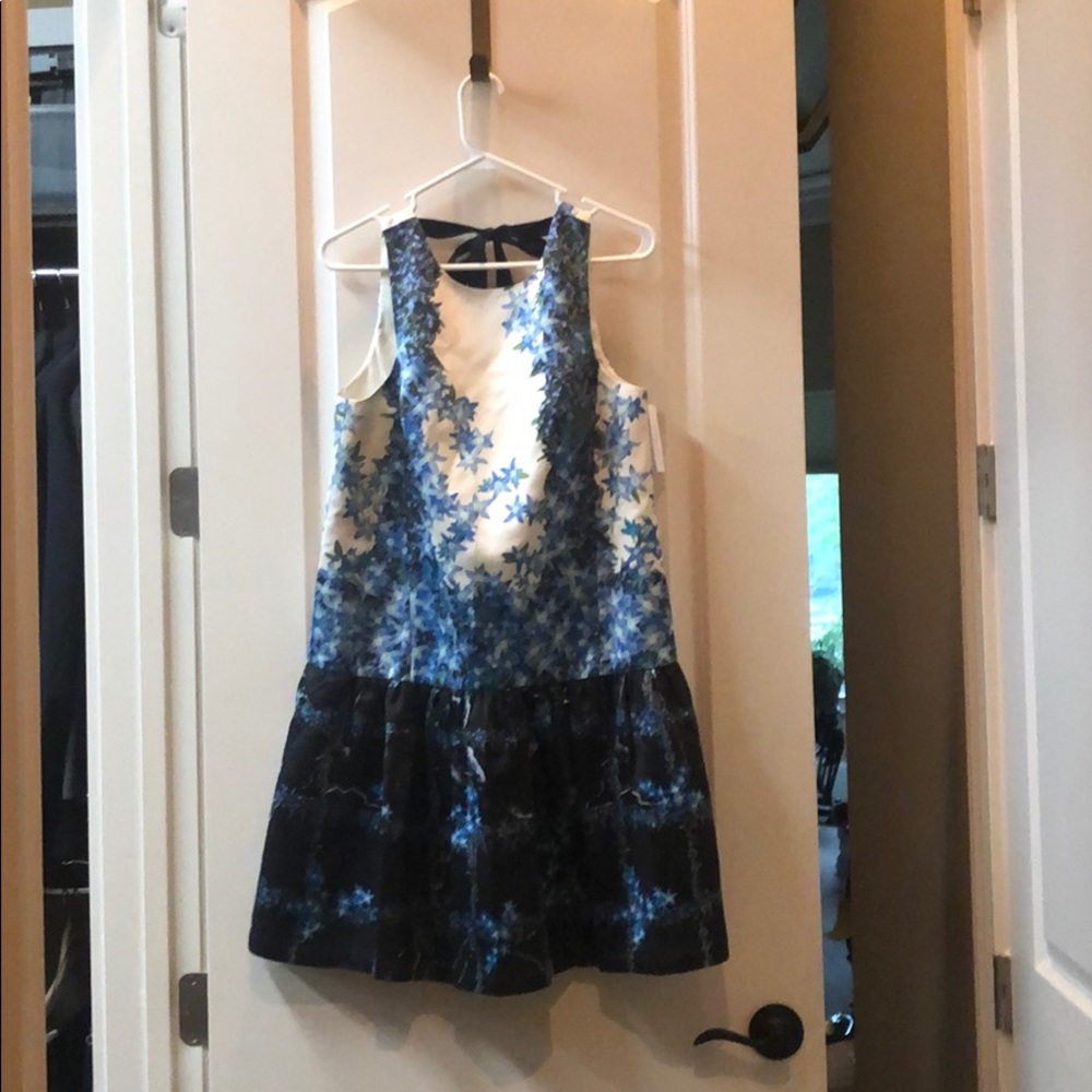 Tibi floral partial backless sun dress